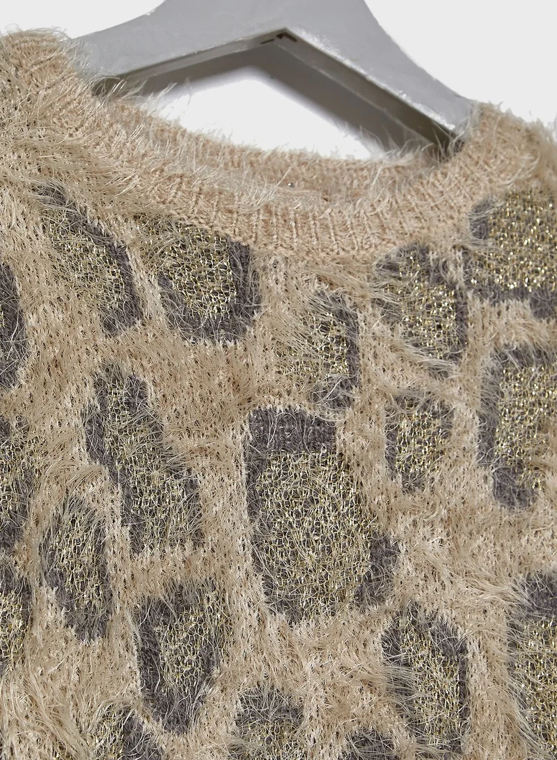 NAME IT Kids Fur Detail Sweater