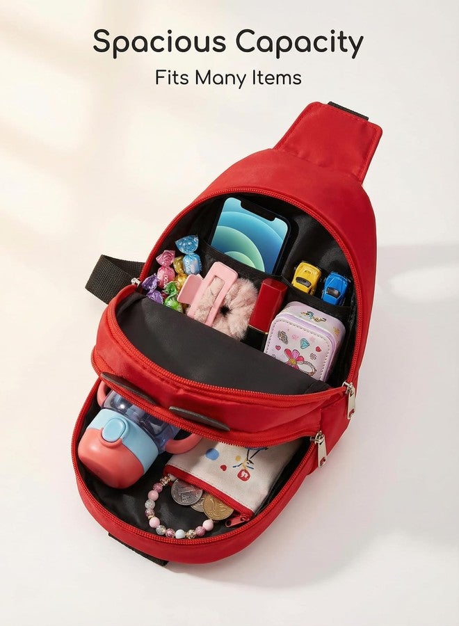 JUMISEE Kids Cartoon Mouse Crossbody Chest Bag Cute Bow Sling Shoulder Bag Travel Hiking Daypack for Boys Girls - Image 5