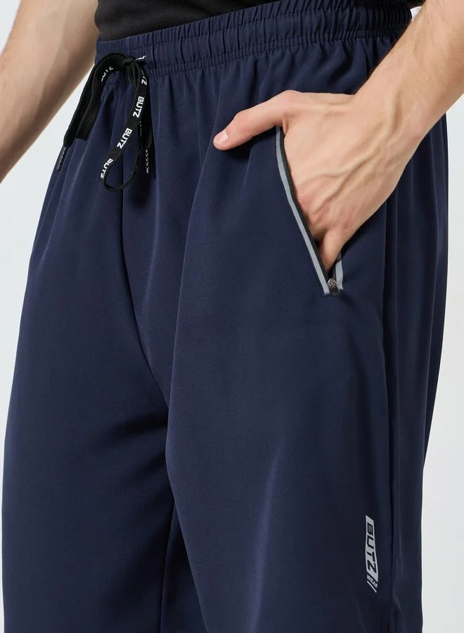 Styli Active  Men Navy Blue Training Shorts with Drawstring for Men | Best Price UAE