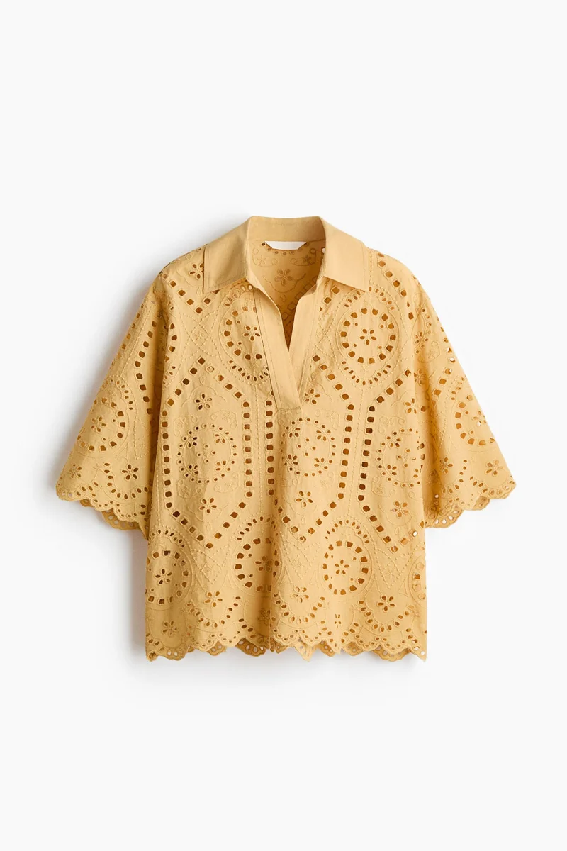 H&M Broderie anglaise cotton shirt