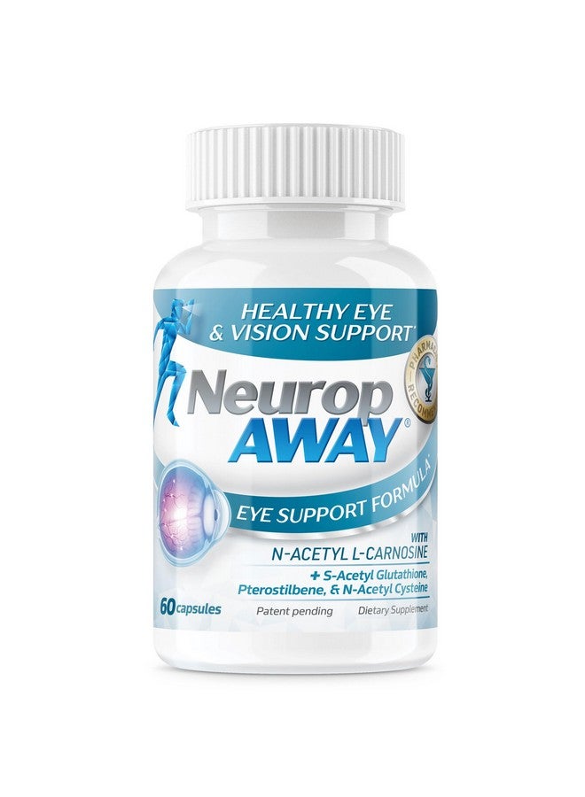 NeuropAWAY مكمل دعم العين NeuropAWAY 60 حبة مع لوتين N-أسيتيل L-كارنوزين S-أسيتيل غلوتاثيون N-أسيتيل سيستين بيترستيلبين لايكوبين زياكسانثين لدعم الرؤية الصحية، يساعد في ضبابية وجفاف العينين - Image 1