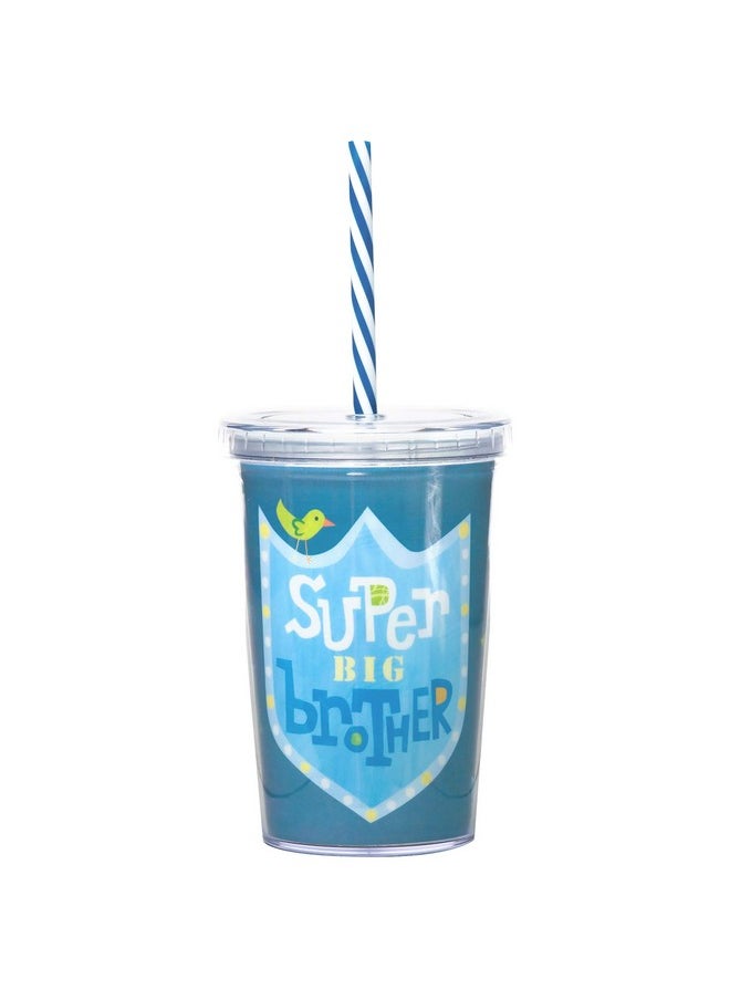 C.R. Gibson C.R. Gibson Super Big Brother Insulated Small Acrylic Tumbler for Boys, 10 fl. oz., Blue  - Image 1