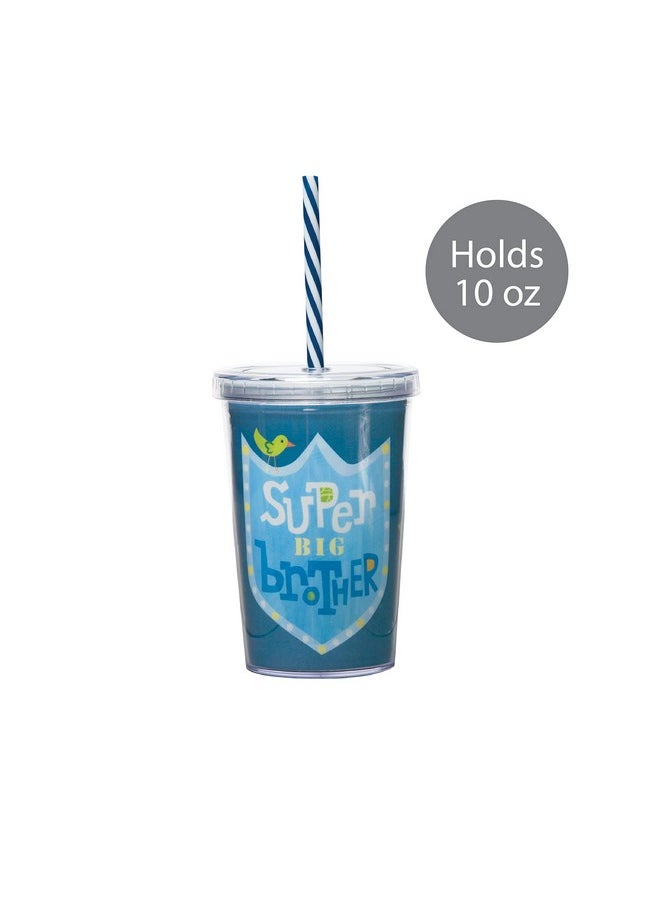 C.R. Gibson C.R. Gibson Super Big Brother Insulated Small Acrylic Tumbler for Boys, 10 fl. oz., Blue  - Image 2