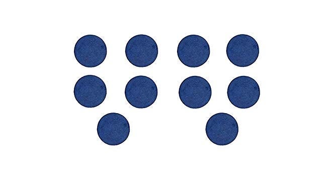 JBB Combo of Billiard Cue Tip Blue in 9mm Size (10 Pcs) and Snooker Pool Chalk Blue (4 Pcs) - Image 2