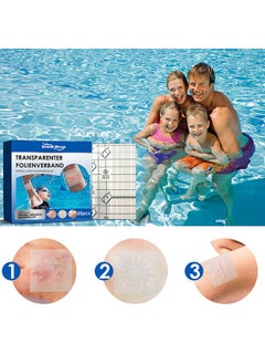 SOUTH MOON 20 Pieces Shower Waterproof Patch Transparent Stretch Adhesive Bandage Waterproof Clear Adhesive Bandages Tattoo Protective Transparent Film Adhesive Bandages for Tattoos (4 x 4 Inch)  - Image 3