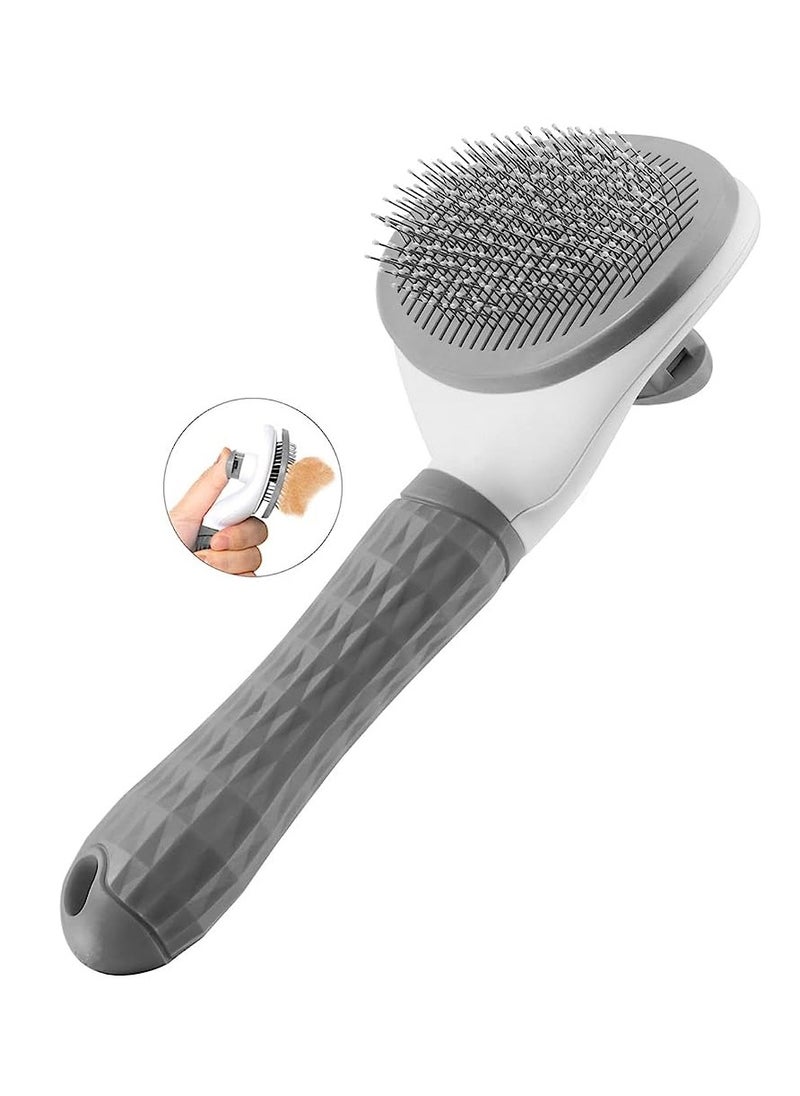Generic Pet Soft Shedding Cat and Dog Pet Hair Removal Brush Groomer Shedding Grooming Tools Combs Rakes, Removes Loose Undercoat Gently, Pet Slicker Brush for Matted and Tangled Hair with Self Cleaning Brush  - Image 1