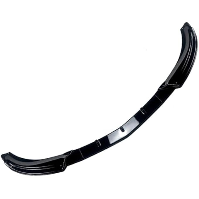 FINMOKAL Car Front Bumper Lip Chin Spoiler Body Kit Compatible with Benz C-Class W204 2007-2010 Base Version, Glossy Black - Image 1