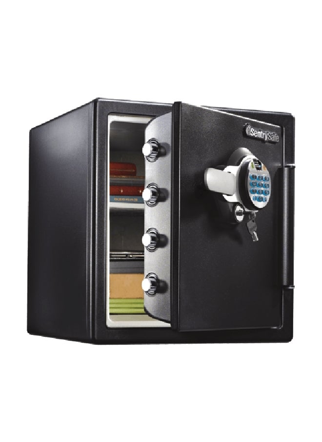 SentrySafe - Fireproof and Waterproof Dual Lock Biometric Safe Black 39kg SFW123BSC - Image 1