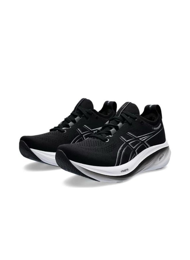 Onitsuka Tiger Men and Women Gel-Nimbus 26 Outdoor Running Sneakers Black/White - Image 2