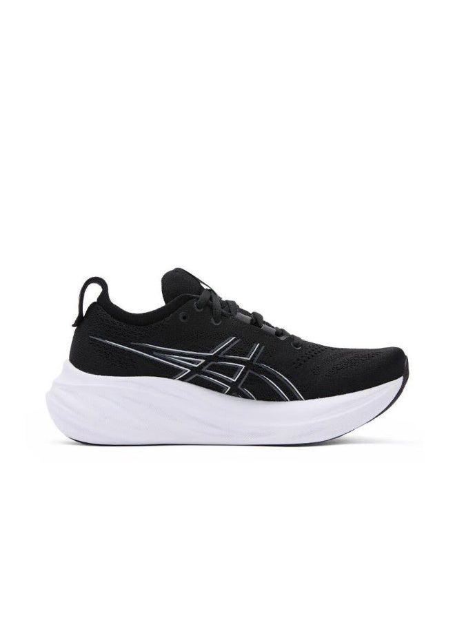 Onitsuka Tiger Men and Women Gel-Nimbus 26 Outdoor Running Sneakers Black/White - Image 3