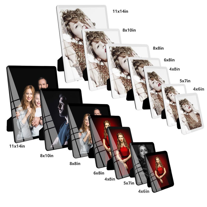 Bluesun Black 5x7 Picture Frames 3 Packs Real Glass frames  can be Horizontal and Vertical  Matted for wall and tabletop Decor (5x7 3 Pack  Black) - Image 4