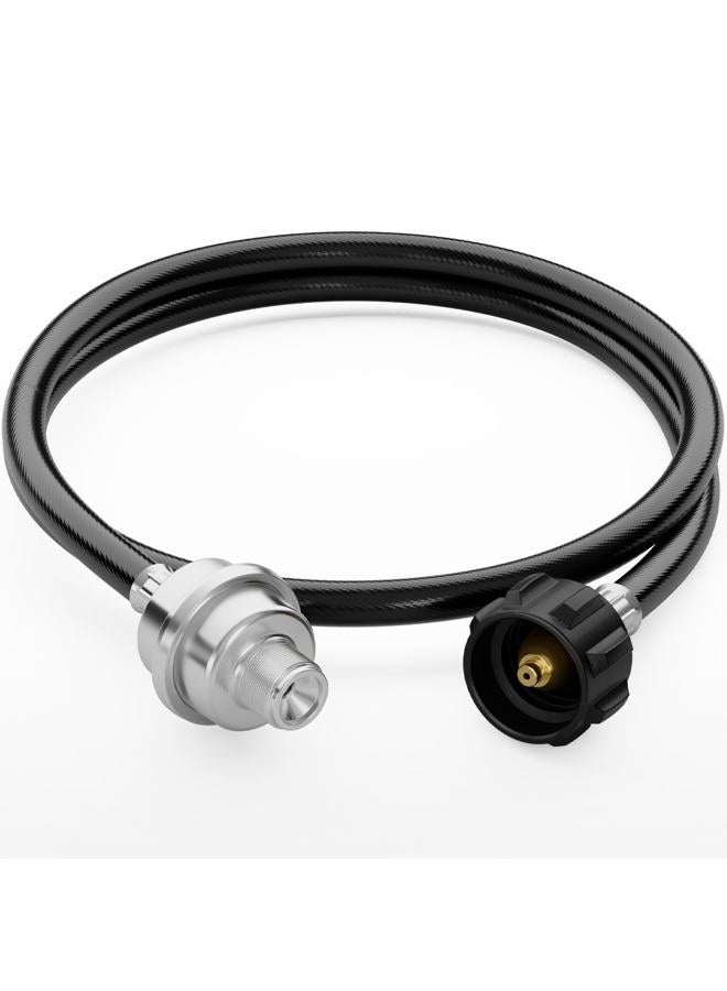 CALPOSE 6 Feet Propane Fuel Filter Hose F273699 for Mr.Heater Buddy Portable Buddy and Big Buddy Heaters, Heater Propane Hose with QCC1/Type1 Adapter Connect 20-45 lb Propane Tanks, Certification - Image 1