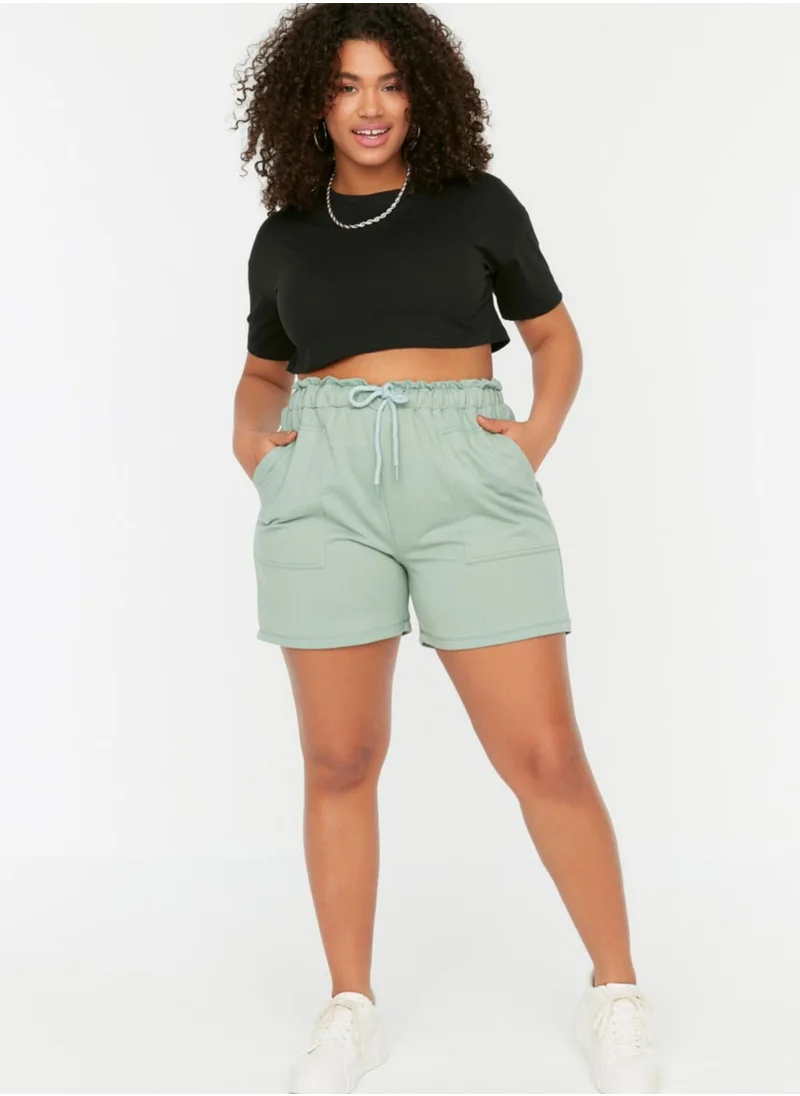 Trendyol Curve Drawstring Detail Mini Shorts