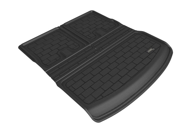 3D MAXpider Custom Fit Kagu Cross Fold Cargo Liner Black Compatible with Tesla Model Y 7Seat 20212024 Behind R3 Seatback Protector