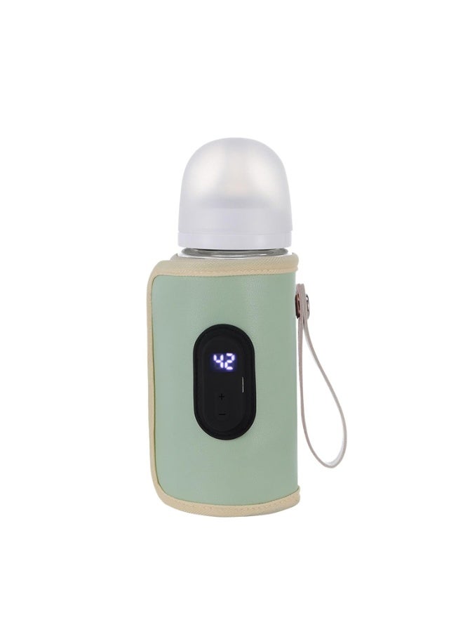 Baby Bottle Warmer,Keep Milk Warm Only (Does Not Heat) 20-Temperature Digital USB Portable Warming Sleeve,Portable Thermo Cover with Digital Display & 20 Temp Settings - Image 1