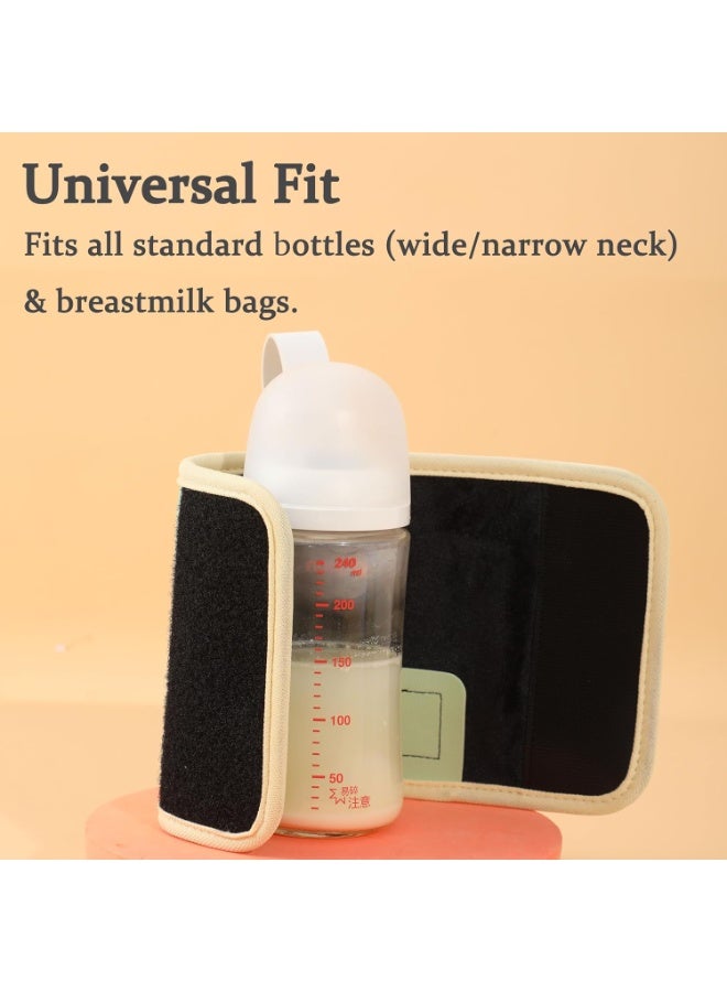 Baby Bottle Warmer,Keep Milk Warm Only (Does Not Heat) 20-Temperature Digital USB Portable Warming Sleeve,Portable Thermo Cover with Digital Display & 20 Temp Settings - Image 5