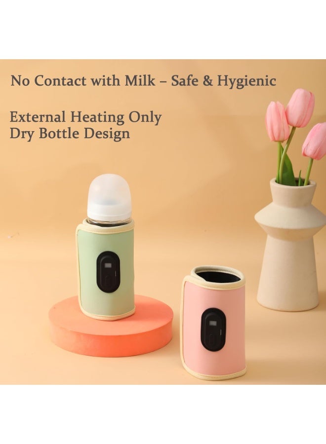 Baby Bottle Warmer,Keep Milk Warm Only (Does Not Heat) 20-Temperature Digital USB Portable Warming Sleeve,Portable Thermo Cover with Digital Display & 20 Temp Settings - Image 4