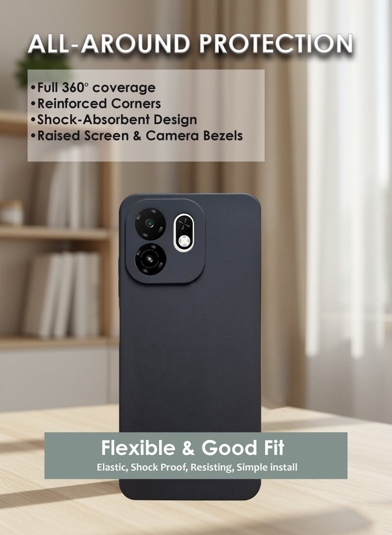 Itel A100C Silicone Back Case Cover - TPU Silicone, Durable & Accurate Cut-outs - Scratch, Dust & Smudge Protection, Shockproof & Water-Proof Cover for Itel A100C - Image 3