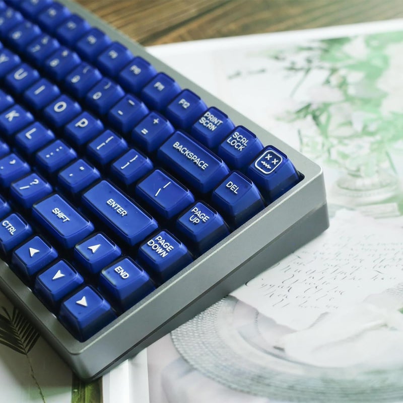 Sumgsn 142 Keys SA Profile PBT Doubleshot Keycaps Blue Translucent Keycap Set Fit for 61/64/87/104/108 Cherry Mx Switches ISO ANSI Mechanical Keyboard - Image 2