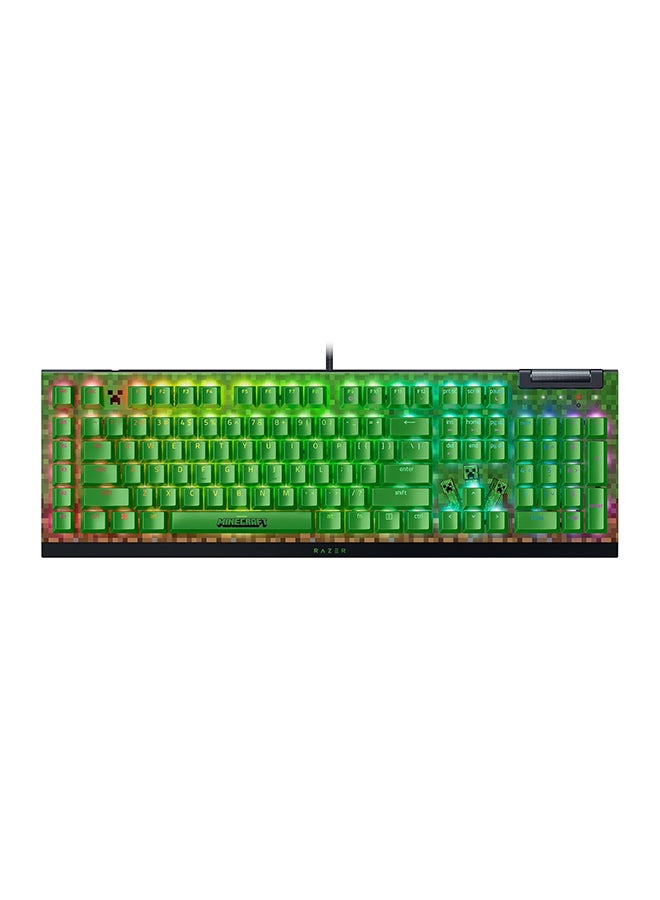 RAZER BlackWidow V4 X Mechanical Gaming Keyboard: Green Switches Tactile & Clicky - 6 Macro Keys - Chroma RGB - Doubleshot ABS Keycaps - Sound Dampening & Stabilizers - Minecraft Edition - Image 1