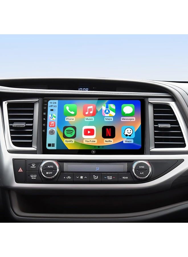RUICAR 10.2'' Car Radio Stereo for Toyota Highlander 2014 2015 2016 2017 2018 2019 CarPlay/Android Auto/5G WiFi/IPS HD Touch Screen/GPS FM/SWC/Bluetooth/1080P Backup Camera - Image 1