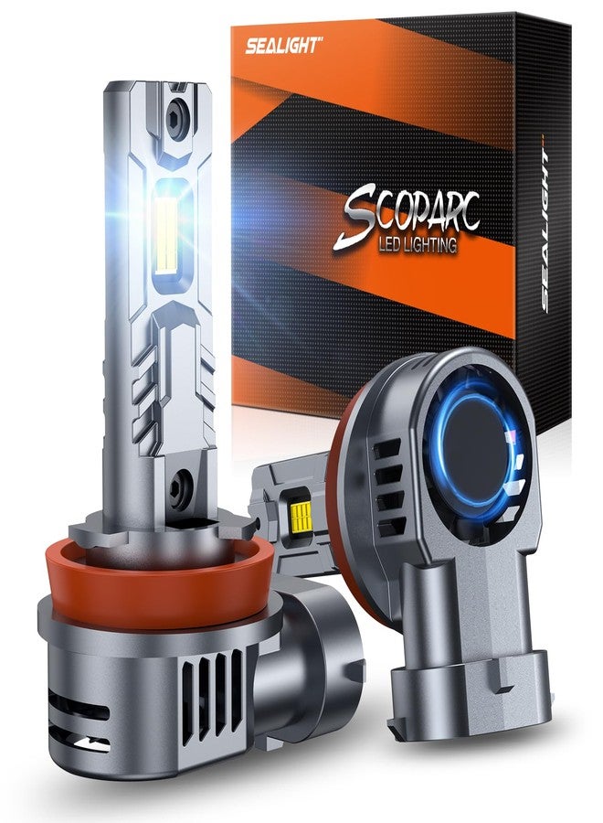 الختم مصابيح ضباب SEALIGHT - H9/H11/H16، 36000 لومن، رؤية واسعة للغاية، مروحة تبريد 6500 كلفن، مقاس H11، مناسبة لمركبات ATV، سهلة التركيب، عبوة من قطعتين - Image 1