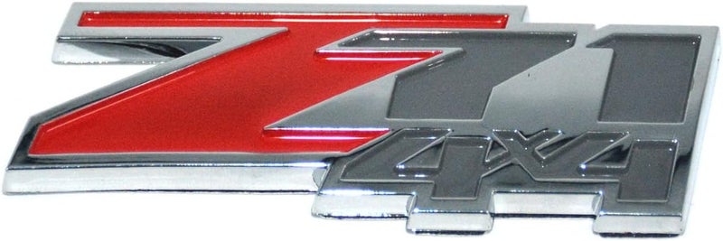 Aimoll 2pcs Z71 4x4 Emblems Badges, 3D ABS Decal Emblems for Chevy GMC Silverado (Chrome Red) - Image 3