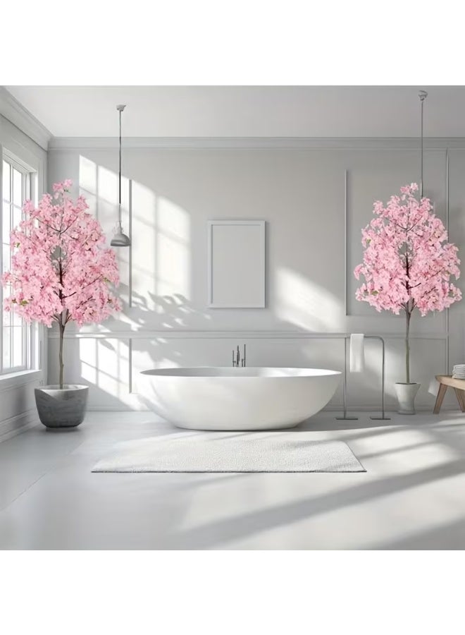 erorex Cherry Blossom Tree Artificial, Realistic Fake Pink Blooming Flower Tree with Nursery Pot, Decorative Faux Floral Potted Plant for Garden Office Home Wedding Hotel, 150cm, Cherry Blossom Artificial Tree, Artificial Flowers, Cherry Blossom Artificial Flowers, Artificial Cherry Blossom Tree, Cherry Blossom Flowers, Flower Decorations, Cherry Blossom Decor, Cherry Blossom Branches, Cherry Tree, Fake Flowers, Artificial Flowers For Decoration, Artificial Blossom Tree, Flowers - Image 2