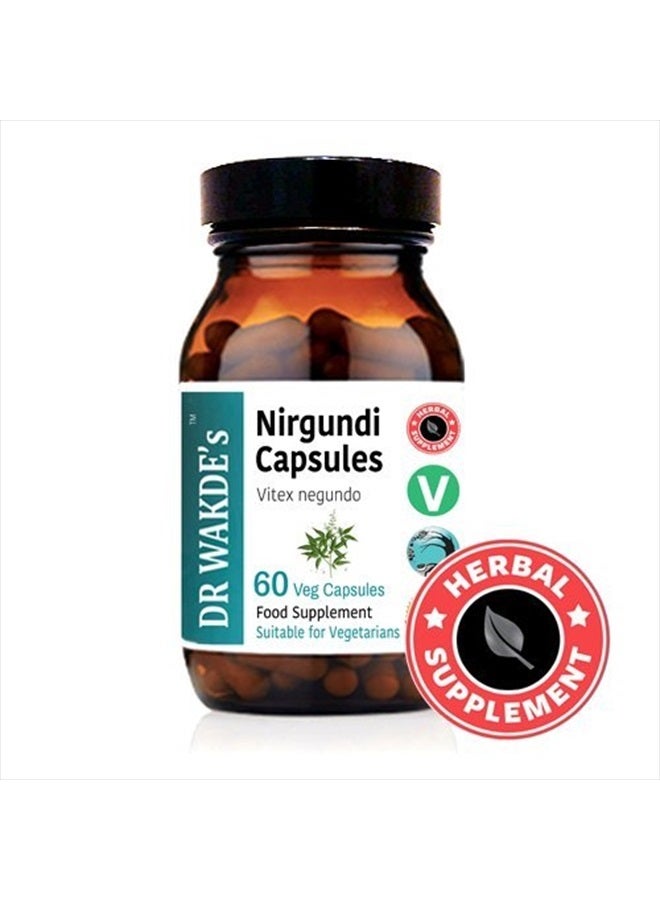 London DR WAKDE'S Nirgundi Capsules (Vitex negundo, 60 Veg Caps, Plant-Based Supplement, Ayurvedic Herb, All Natural, Vegan) - Image 2
