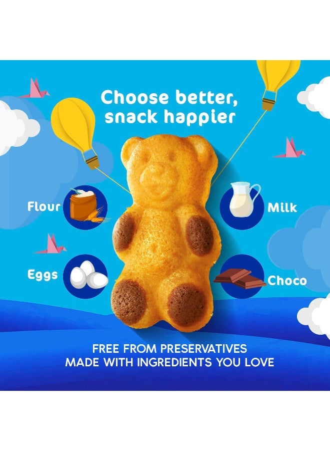 Barni Bear Shaped Soft Spongy Chocolate Flavored Cake- 5X150gms - Image 2