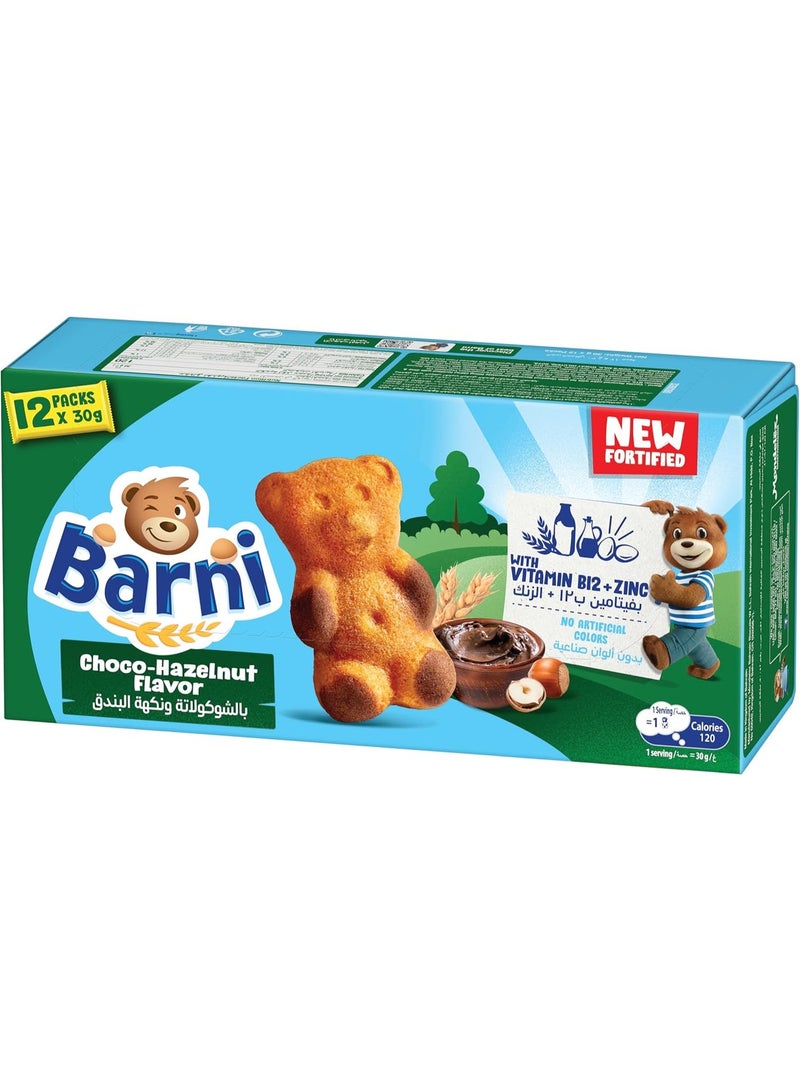 Barni Bear Shaped Soft Spongy Chocolate Flavored Cake- 5X150gms - Image 1