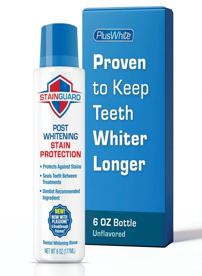 Plus White Post Whitening Stain Rinse - Protects Against Smoking, Wine, & Coffee - Dentist Recommended Whitening Teeth Rinse (6 oz, Pack of 1) - Image 1