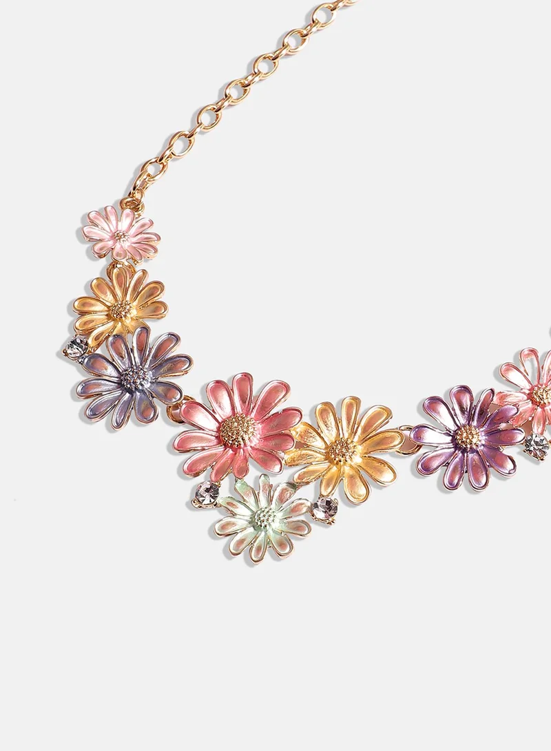 SOHI Pastel Flora Artificial Jewellery Set