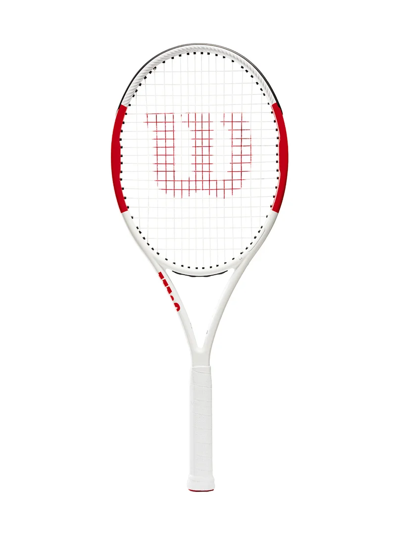 Six.One Lite 102 Tennis Racket, 16x20, Adults, Intermediate/ Advanced - White/ Red