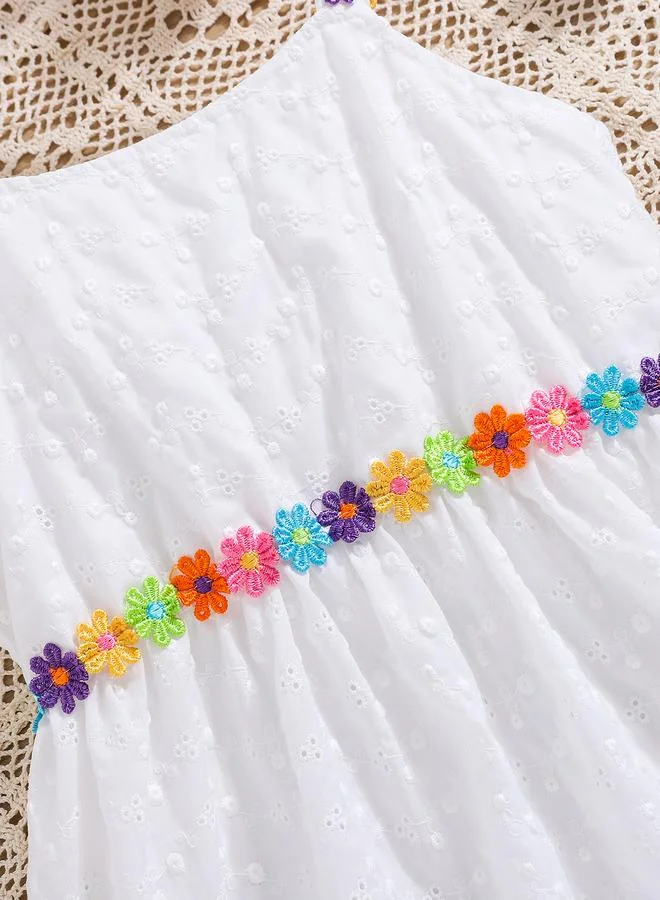 Take Two Take Two Schiffli Look Lace Flower Detail Cami Dress