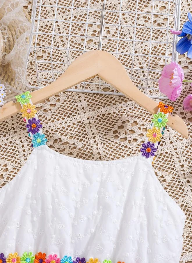 Take Two Take Two Schiffli Look Lace Flower Detail Cami Dress