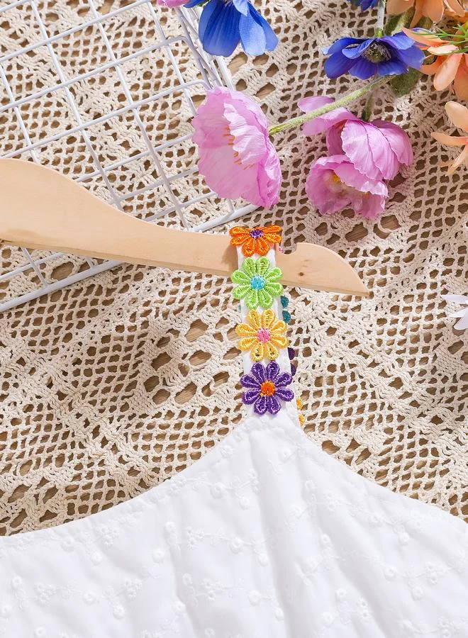 Take Two Take Two Schiffli Look Lace Flower Detail Cami Dress
