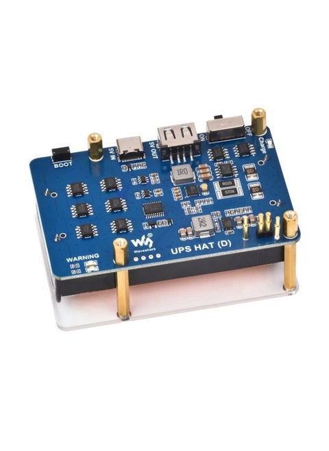 Waveshare 25567 For Raspberry Pi UPS HAT (D), Pogo Pins Connector , Without Battery