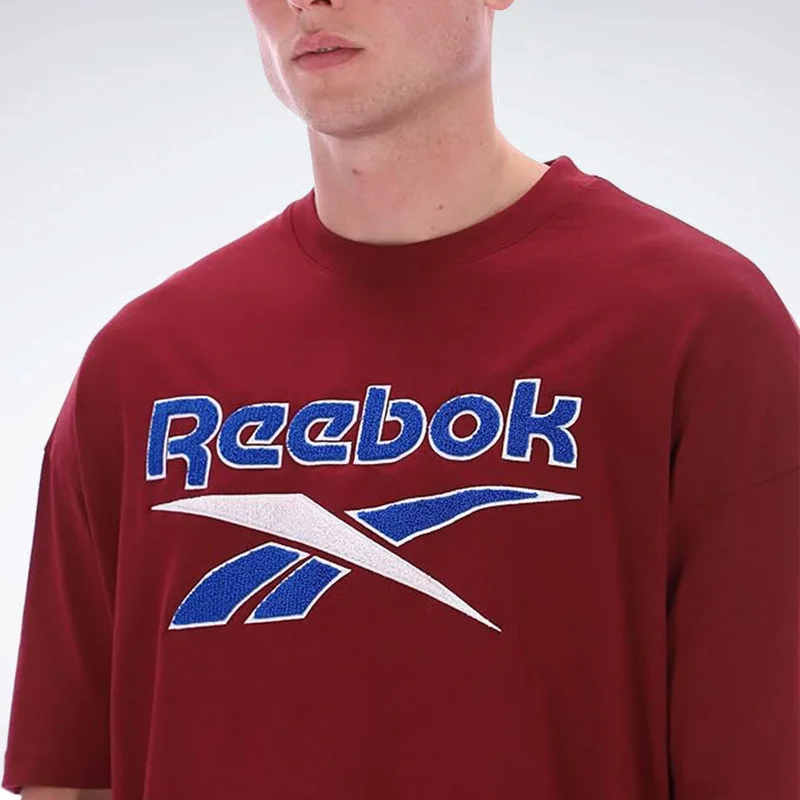 Reebok Classic Burgundy Reebok Morehead Vintage Short Sleeve Men's Tee for Men | Best Price UAE