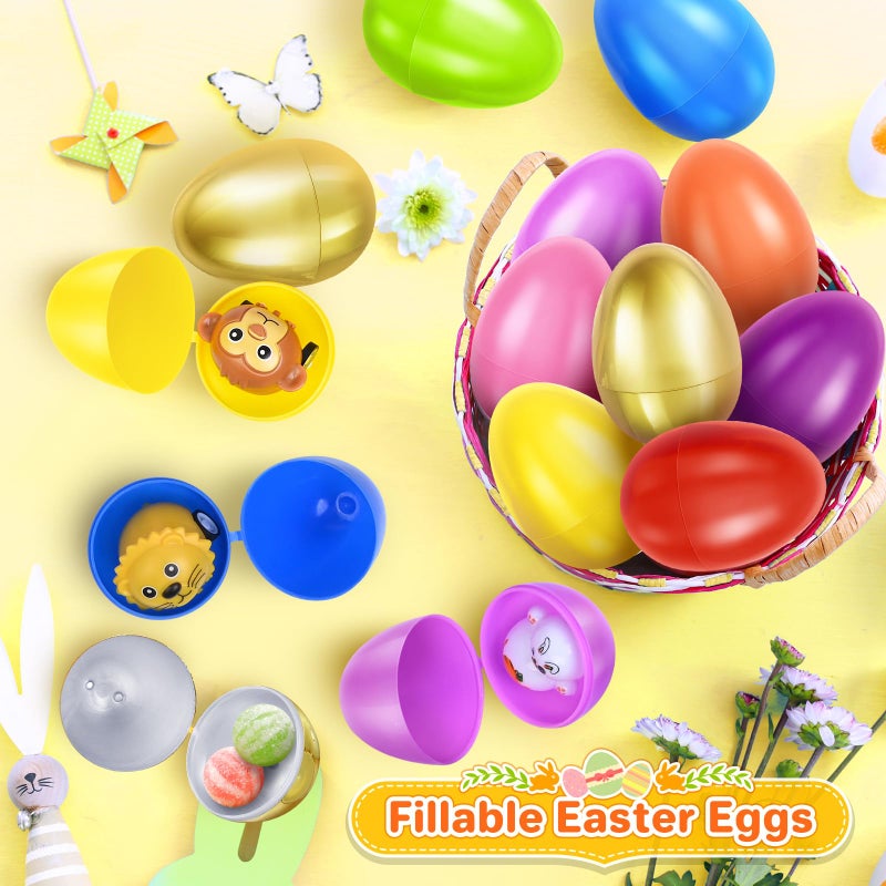 spring flower SpringFlower 2.3â€ Unfilled Easter Eggs, 2000 pcs Colorful Egg Plus 24 Golden Egg, Empty Plastic Eggs Fillable with Candy, Treats, Presents for Toy Basket,Easter Decorations, Easter Egg Hunt - Image 4