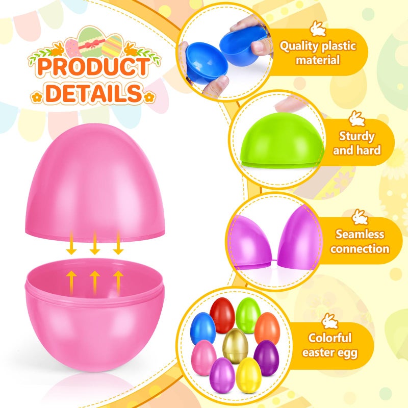 spring flower SpringFlower 2.3â€ Unfilled Easter Eggs, 2000 pcs Colorful Egg Plus 24 Golden Egg, Empty Plastic Eggs Fillable with Candy, Treats, Presents for Toy Basket,Easter Decorations, Easter Egg Hunt - Image 3