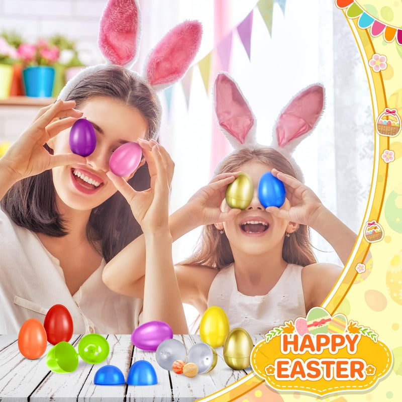 spring flower SpringFlower 2.3â€ Unfilled Easter Eggs, 2000 pcs Colorful Egg Plus 24 Golden Egg, Empty Plastic Eggs Fillable with Candy, Treats, Presents for Toy Basket,Easter Decorations, Easter Egg Hunt - Image 5