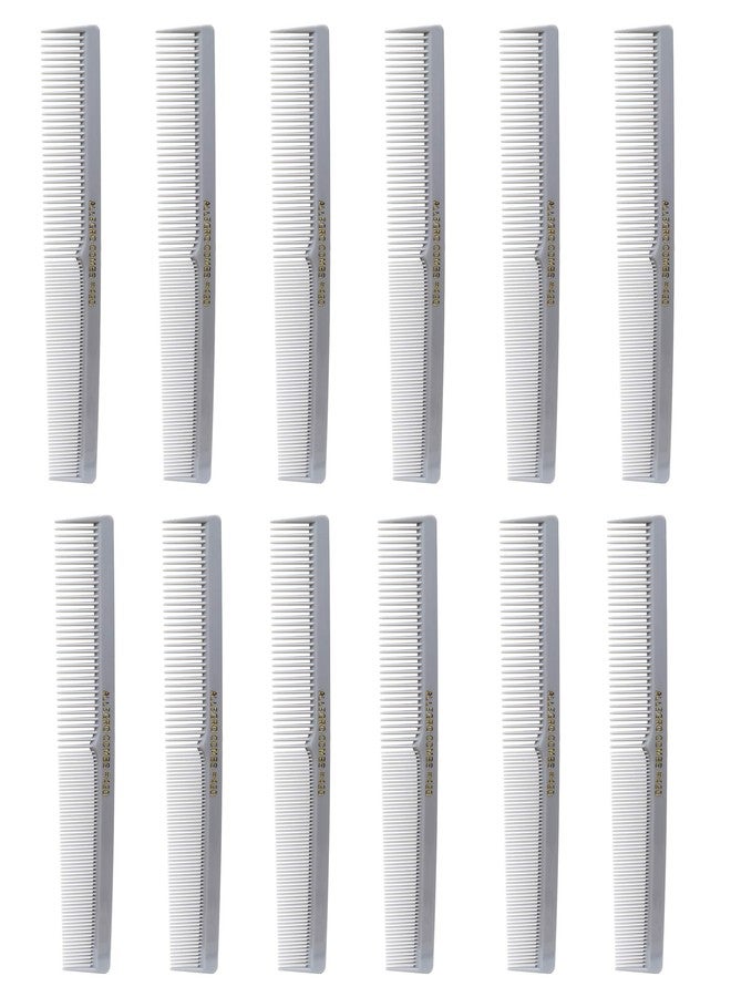 Allegro Combs 420 Hair Combs Set, 12 Pk - Nitrile Rubber Barber, Pocket, and Styling Combs for Hair Stylists - Gray, Unisex, All Hair Types - Image 1