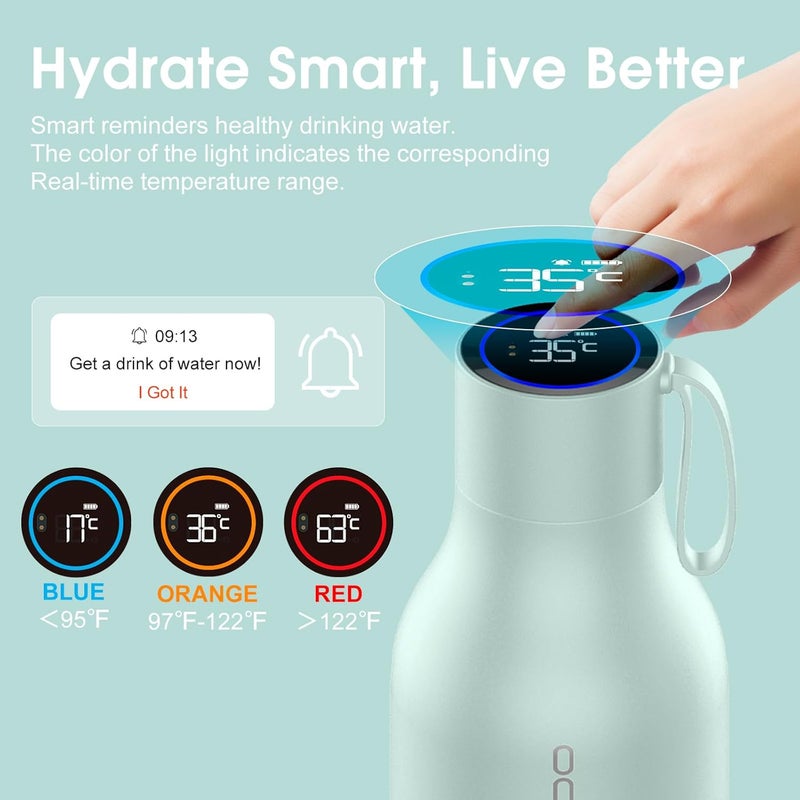 vsitoo S1 Max 33oz Self-Cleaning Insulated Water Bottle Large for Outdoor | Auto UV-C, 30-Day Battery, Magnetic, 304 Stainless Steel, IPX7, BPA-Free, Leak-Proof, Smart Display, Gift for Women Men - Image 3