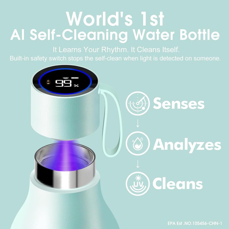 vsitoo S1 Max 33oz Self-Cleaning Insulated Water Bottle Large for Outdoor | Auto UV-C, 30-Day Battery, Magnetic, 304 Stainless Steel, IPX7, BPA-Free, Leak-Proof, Smart Display, Gift for Women Men - Image 2