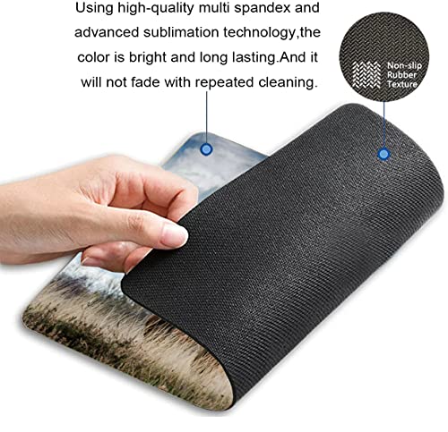 Solekla Farmhouse Cow Mouse pad for Office, Cute Farm Animals Cattle in Fall Grassland Country Style Rustic Non-Slip Rubber Base Computer Mousepad Personalized for Wireless Mouse 7.9 x 9.5 in - Image 2