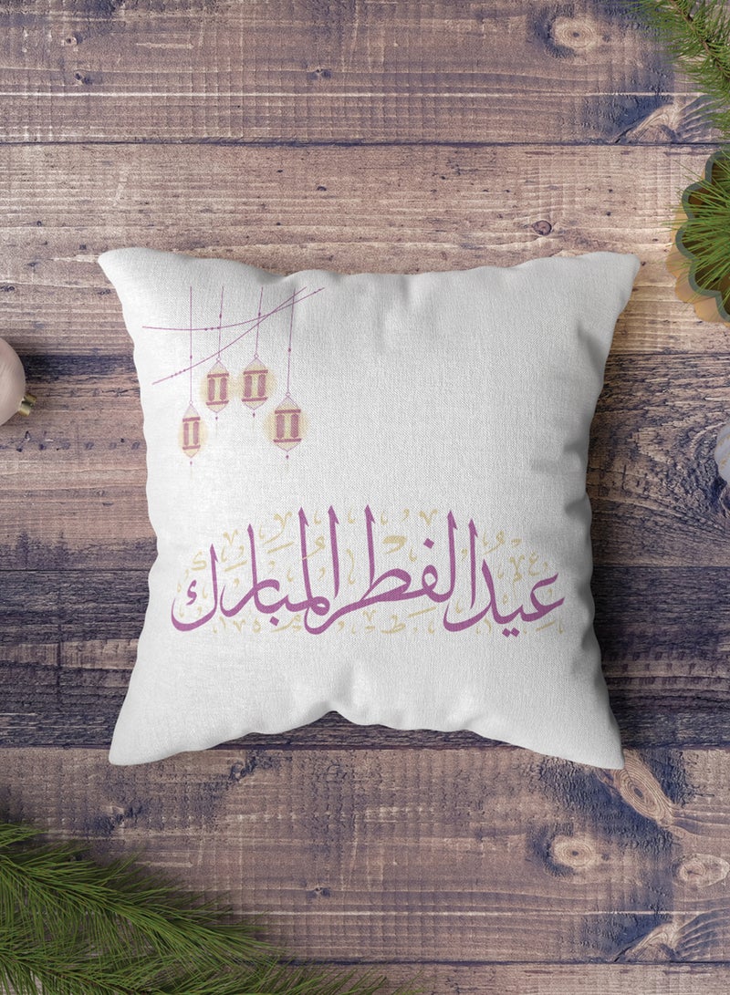 LOWHA Polyester Pillowcase Cushion Cover with Eid Al-Fitr Al-Mubarak Design - Image 4