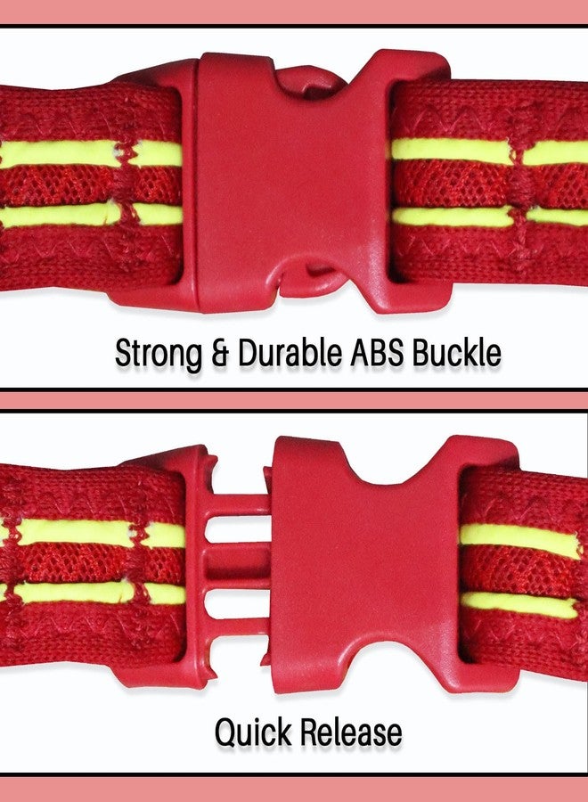 Plushmate x Petaholic Soft Athletica Harness Step-in, Reflective, Adjustable & Comfortable for Training, Walking, Running Chest Pet Harness for Dogs (Medium, Red, 25 mm) - Image 3