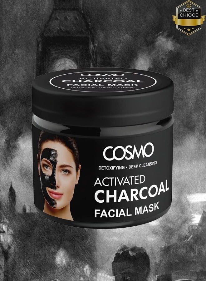 COSMO 8 Pieces Activated Charcoal Facial Mask 200 Grams  - Image 2
