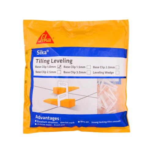 SIKA – Tile spacers – SikaCross Tile Spacer 2.0 mm – Maintain Uniform Joints During Tile Installation – for Floors and Walls – Easy to use – White - Image 1